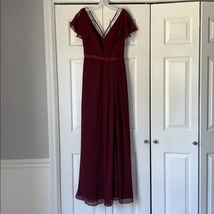 Burgundy maxi dress